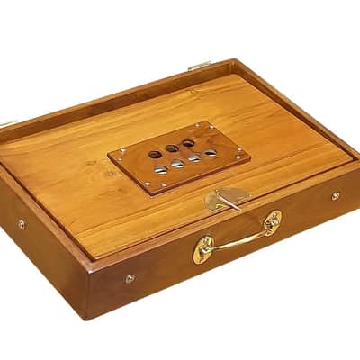 Indian Shruti Box 13 Notes 1 Octave Teak Wood 440Hz Drone Instrument with Bag image 12