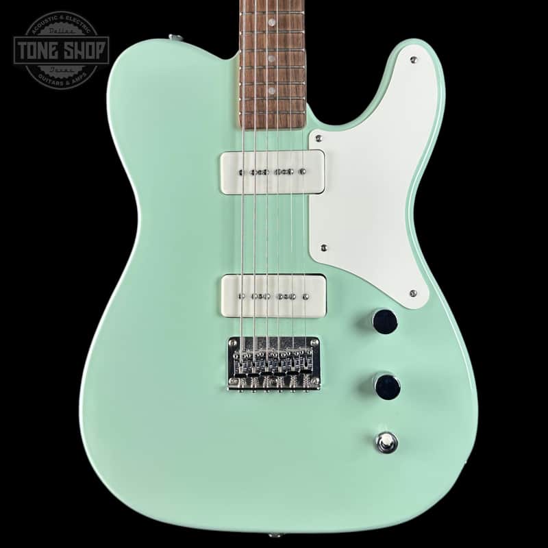 Used 2022 Squier Cabronita Baritone Telecaster Surf Green TSU24263