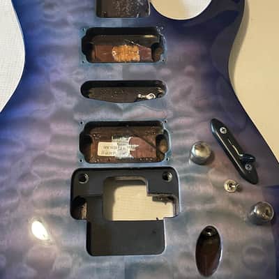 2007 Korean Korean Ibanez S470DXQM Blue Moon Burst Guitar Body ZR Tremolo Ready image 5