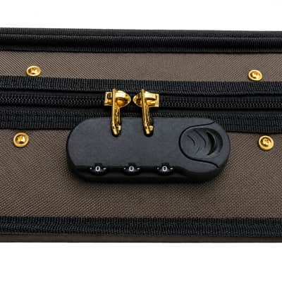 Premium Wooden Violin Case 4/4 Full Size 4-Bow Holder Combo Lock Water-Resistant image 6