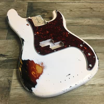 Made to Order - FRANCHIN Jupiter bass body Relic Aged 100% Nitro Lacquer COLOR OVER COLOR (Sunburst/ Black/ White/ Blue/ Green/ Yellow/ Red/ Pink/ Burgundy/ Purple/ Gold/ Silver, etc.) Basswood Poplar Precision-Bass Style Made in Italy image 13