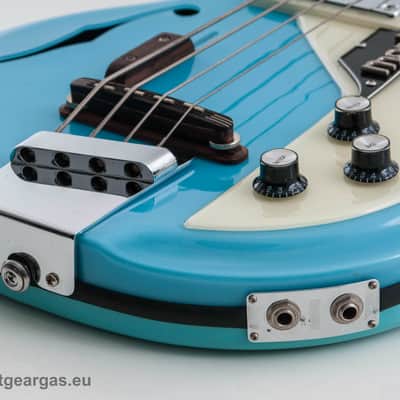 Italia Mondial Classic Bass, Italia blue, semi-hollow, Piezo Bridge , Resoglass top, made in Korea image 15