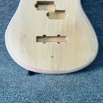 Unfinished P/J Bass Body in Natural Wood for Right Hand Build image 6