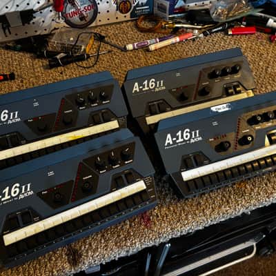 4x Aviom A-16II (A16-II) Personal Monitor Mixer with mount and power supply image 5