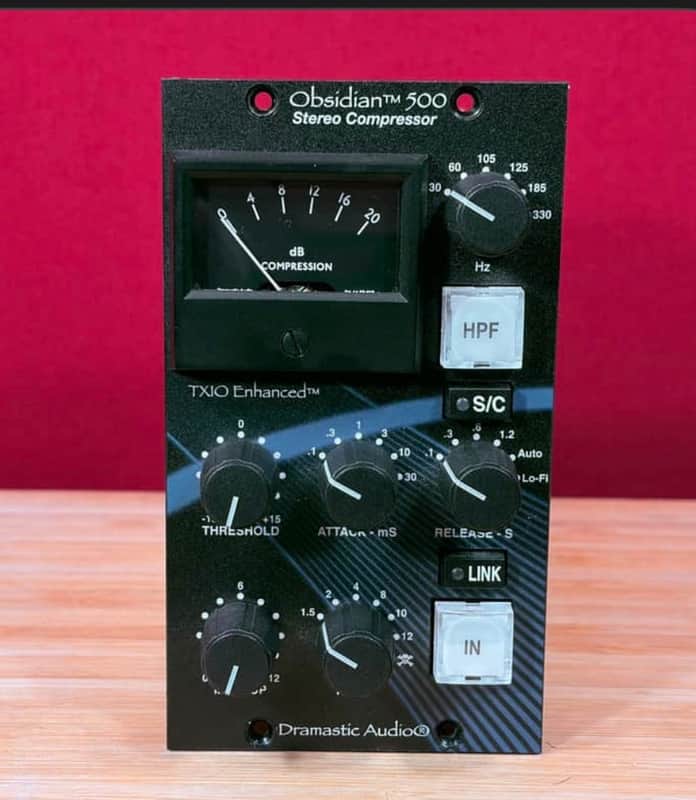 Dramastic Audio Obsidian 500 Stereo Compressor Module 2010s Black image 1