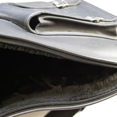 Levy's Standard Leather Bass Gigbag - Black **Warrior Patch** image 8