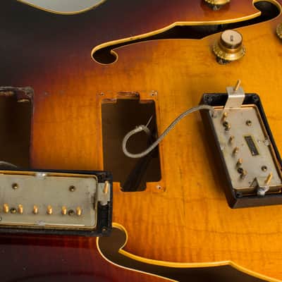 Gibson ES-350TD Thinline Hollow Body Electric Guitar (1961), ser. #R6078-10, original brown hard shell case. image 17