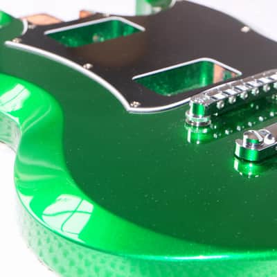 Warmoth Body Candy Green Diamondback Offset Doublecut Lightweight Mahogany image 3