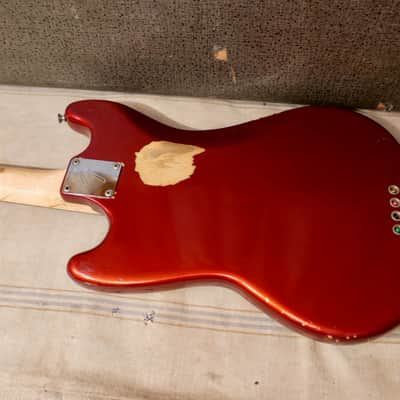 Fender Mustang Bass Guitar 1970 - Competition Red image 11