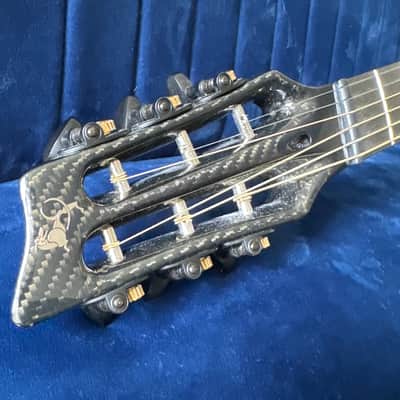 Emerald Kestrel Carbon Fiber Acoustic-Electric Guitar, Fanned Frets, Krivo and Piezo pickups, signed image 7