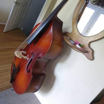 Anton Richter 1/2 Size Upright Bass Natural w/ Accessories image 2