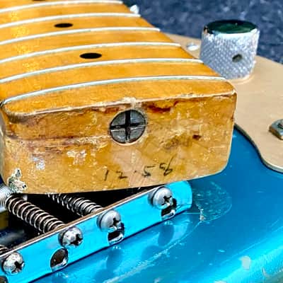 1958 Fender Precision Bass, old blue refin image 6