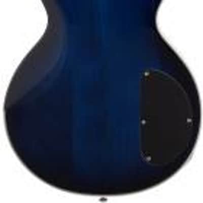 Schecter 2593 Left-handed Solo-II Supreme See Thru Blue Burst image 3