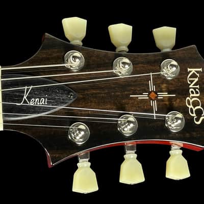 2025 Knaggs Kenai Tier 1 Flame Top w Zircote Fretboard ~ Dark Cherry Burst w Natural Binding image 10