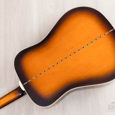1991 Orville by Gibson Dove Vintage Sunburst Dreadnought Acoustic Electric Guitar w/ Case image 18