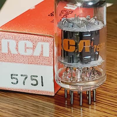 RCA 5751 Black Plate NOS/NIB Low Noise MaxiPreamp2/TV7 tested ( 1 ) tube lot image 1