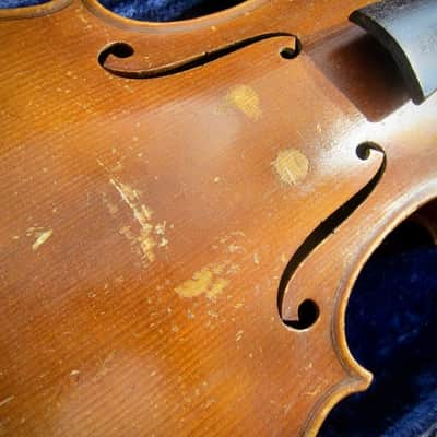 German Wolfgang Romer 4/4 Violin Joseph Guarnerius Markneukirchen Germany Circa-1930s-1940s-Light Brown Varnish image 4