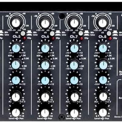 Ashly MX-508 3RU Rack-mountable 8-input Balanced Stereo Microphone Mixer w/ 3-band Sweep EQ & AUX Sends image 1