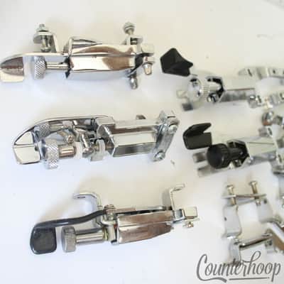 *Pearl Snare Drum Throw-Offs+Butt Plates Parts Lot Chrome Vintage 80s Strainers* image 3