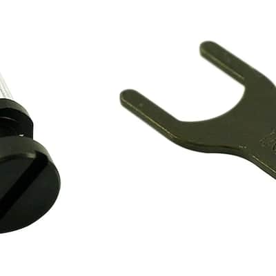 TonePros US Thread Locking Steel Stud Set For Vintage Wraparound Bridges Black