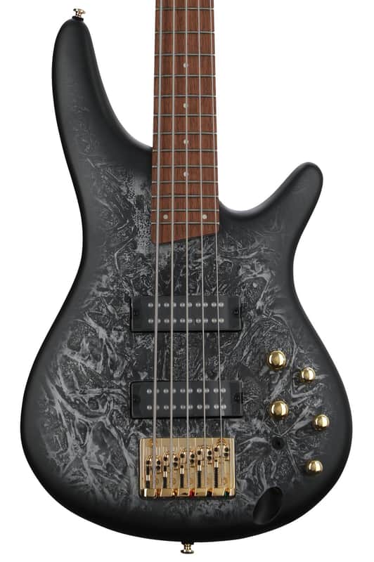 Ibanez SR Standard 5-string Electric Bass - Black Ice Frozen Matte image 1