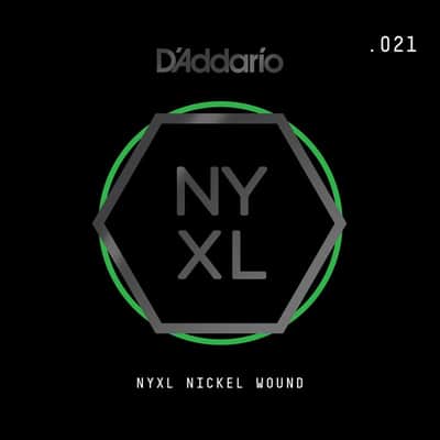 D'Addario NYXL Nickel Wound Electric Guitar Single String .021