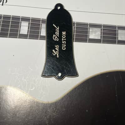 Gibson Vintage Gibson NOS Les Paul Custom Truss Rod Cover • 1950s–Early 1960s • Black • Rare Long Version 1950s image 1