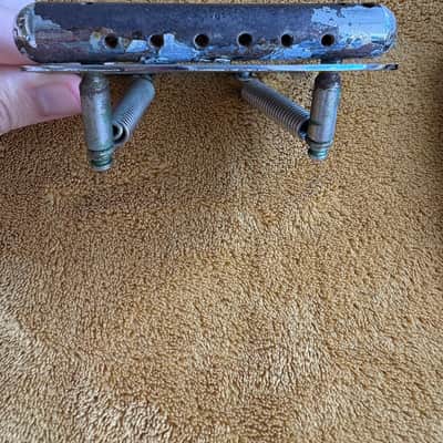 Vintage Fender Mustang Tail Piece Late 60s - Early 70s - Chrome image 7