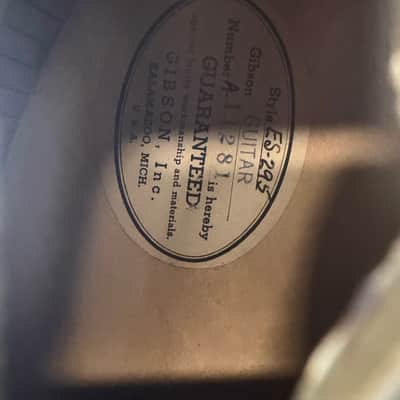 ONE OWNER Gibson ES-295 1952 - Gold w/ OHSC! image 12
