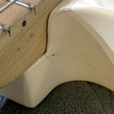 1980s Kramer 100 Series 610 Gloss White Finish Electric Guitar with Aftermarket Neck image 11