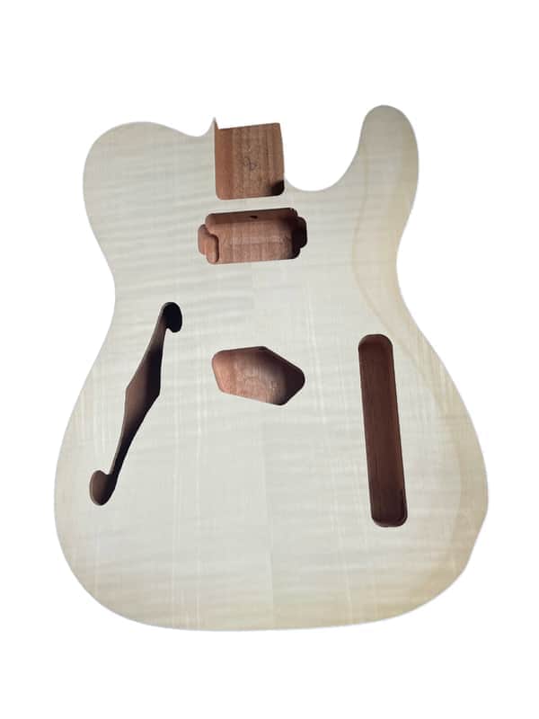 HS Veneer Tiger Maple Top Guitar Telecaster Tele Style Mahogany Body image 1
