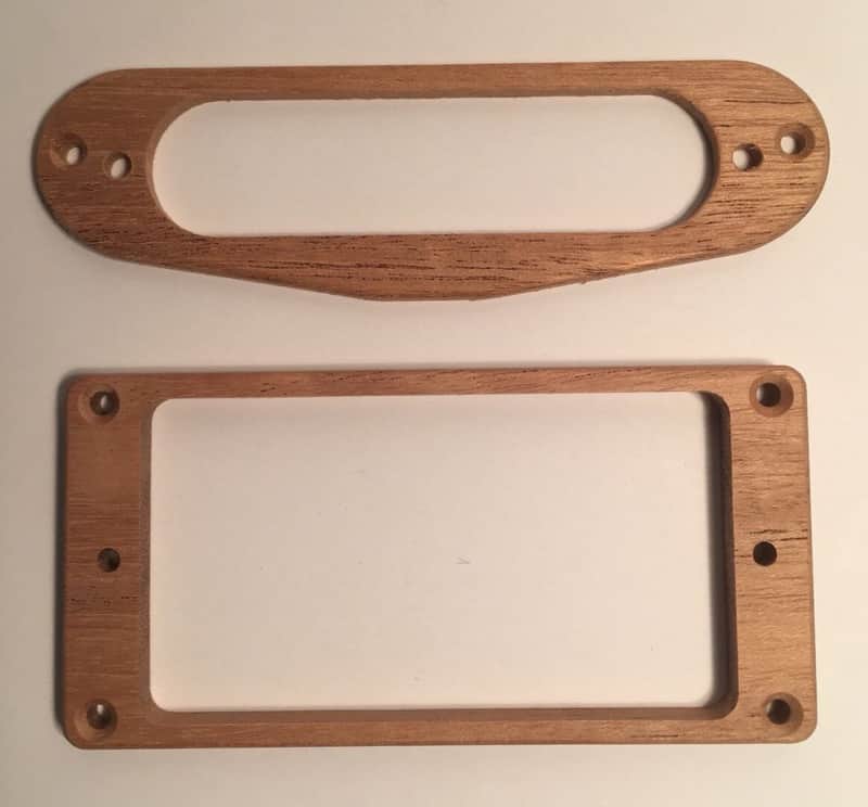 Guilford Mahogany Flat H/S Humbucker Strat Pickup Ring Set - USA image 1