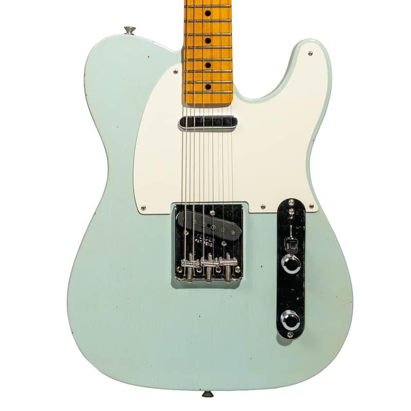 Fender Custom Shop '55 Telecaster Journeyman Relic Electric Guitar, Super Aged Sonic Blue image 1