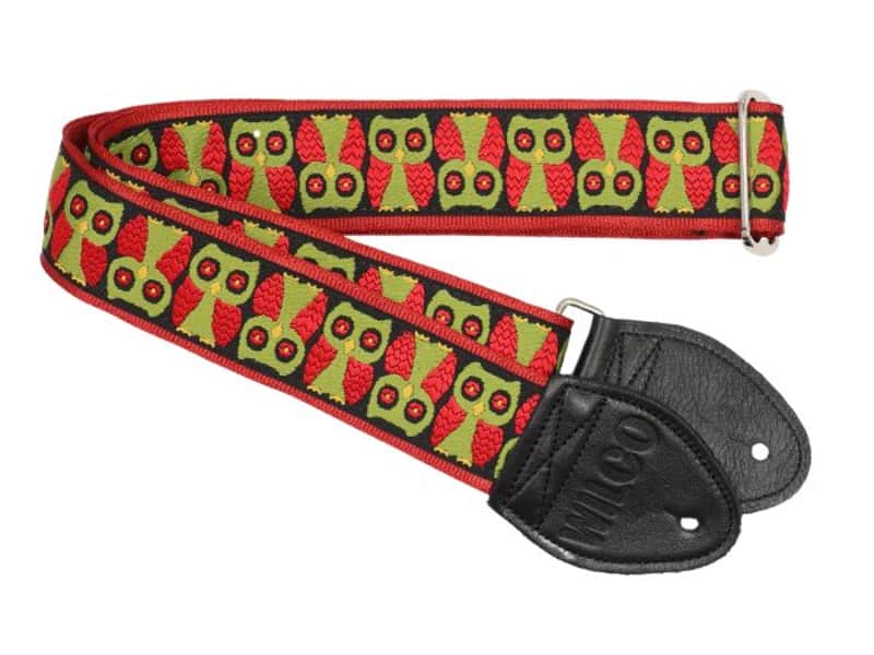Souldier Wilco Signature Olive and Red Owls Guitar Strap *Free Shipping in the USA* image 1