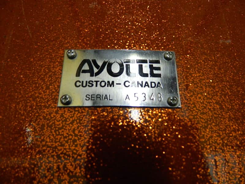 ayotte drum kit 10, 13, 16, 22, 1996 orange sparkle image 1