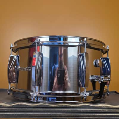 Dunnett Classic Stainless Steel 7"x14" Snare Drum w/ Polished Deko Lugs + Bag image 10