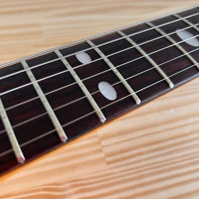 Morris Double Cutaway HH Alembic Clone 1970s 1980s - Natural Transparent in Excellent Condition with Brown Vinylex Gigbag image 9