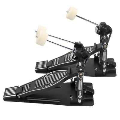 Cxxss Wool Felt Hammer Double Drum Pedal Professional Double Bass Drum Pedal Black image 2