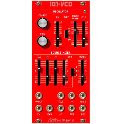 G-Storm Electro 101-VCO r2 RED Roland SH-101 Oscillator Adaptation image 1