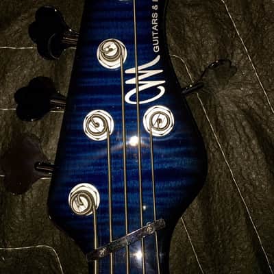 Mayones Jabba 2016 Trans Blue Burst Gloss Monolith Black Gloss image 4