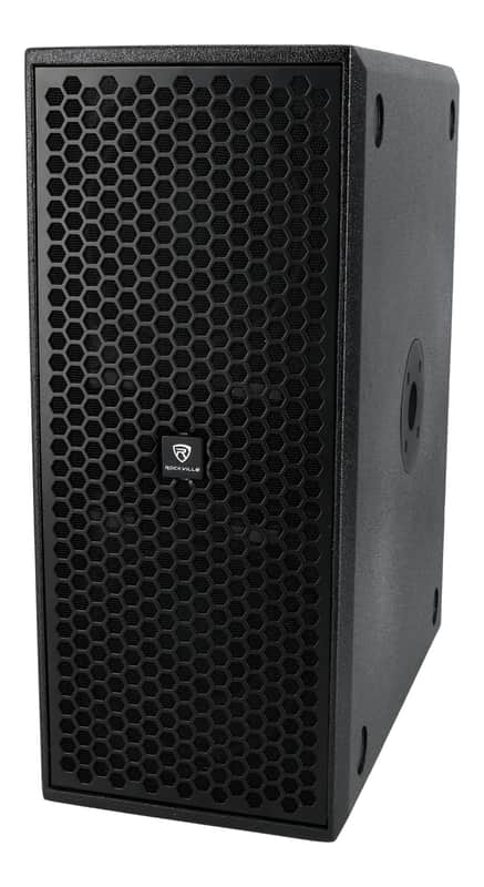 Rockville TITAN SLIM D8 Black Powered Dual 8" Pro DJ PA Subwoofer Deep Bass Sub image 1