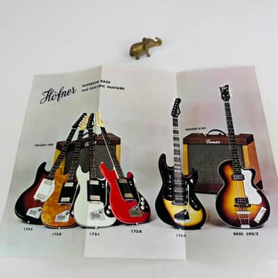 Hofner Superior Electric Bass & Electric Guitars Foldout Brochure (1965) image 3