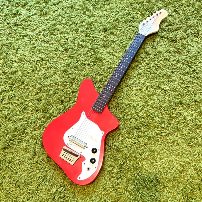 1960's Alamo Fiesta Guitar Bright Red image 1