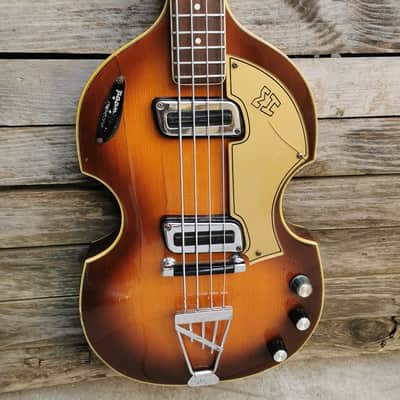 RIF 943 Meazzi Effe Vintage Violin Bass sunburst made in italy image 3