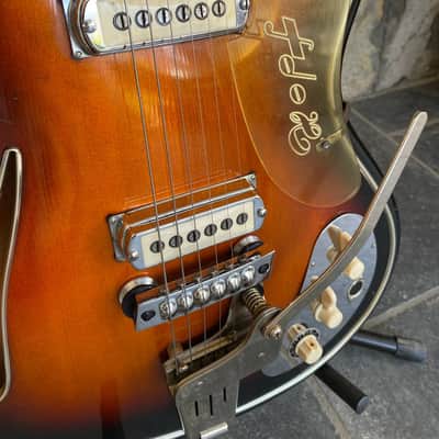 1960s Hopf Saturn 63 - Brownburst - Museum Condition - 100% Original w/ Tremolo & Demo Video image 9