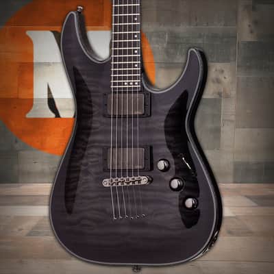 Schecter Hellraiser Hybrid C-1 - Trans Black Burst (TBB) (1922) image 1