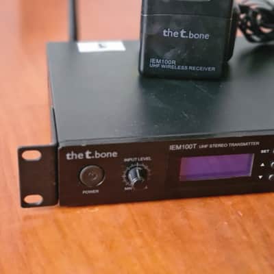 The T.bone the t.bone IEM100T + IEM100R In-Ear Monitor Set Stereo UHF 863-865MHz Rack image 2