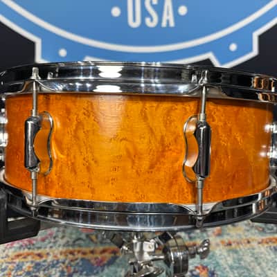 Unkown- 5.5x15" Birdseye Maple 8-Lug Snare Drum, Natural Amber image 2