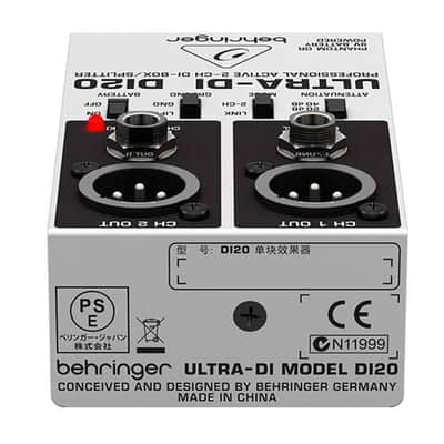 Behringer Ultra-DI DI20 Professional Active 2-Channel DI-Box/Splitter image 3