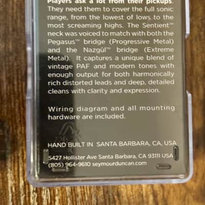 Seymour Duncan Sentient Neck Humbucker 2010s - Black image 4